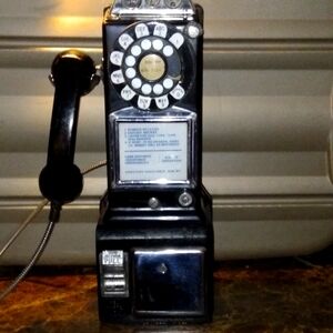 Vintage 1950s rotary payphone